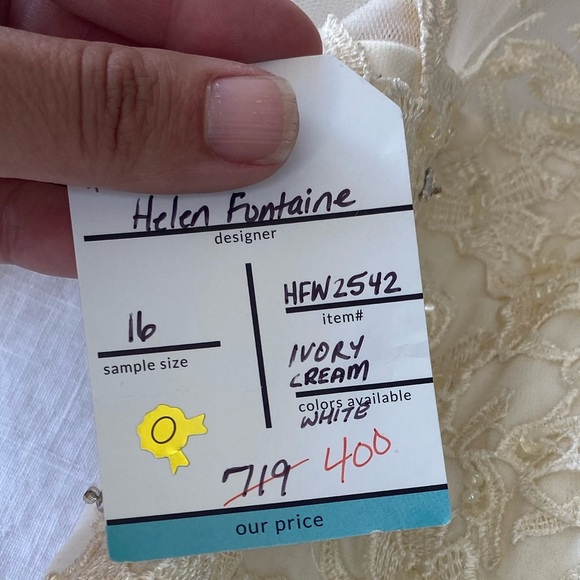 Helen Fontaine Ivory Mother Of The Bride Dresses A-line Half Sleeves Chiffon - Picture 4 of 16